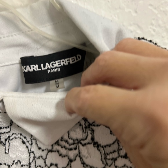 Karl Lagerfeld Kids Black and White Lace Blouse - Picture 3 of 3
